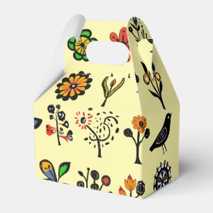 Blüten und Vögel Geschenkschachtel
