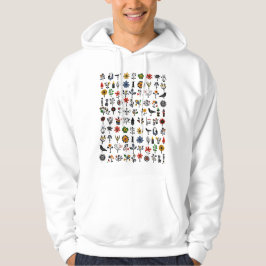 Blüten und Vögel Hoodie