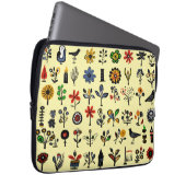Blüten und Vögel Laptopschutzhülle (Vorne Rechts)