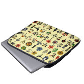 Blüten und Vögel Laptopschutzhülle (Vorne Knopf)