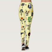 Blüten und Vögel Leggings (Rückseite)