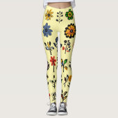 Blüten und Vögel Leggings (Vorderseite)
