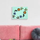 Blüten und Vögel Leinwanddruck (Insitu (Wohnzimmer))