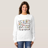 Blüten und Vögel Sweatshirt (Vorne ganz)