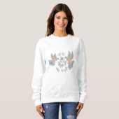 Blüten und Vögel Sweatshirt (Vorne ganz)