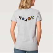 Blüten und Vögel T-Shirt (Rückseite)