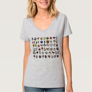 Blüten und Vögel T-Shirt