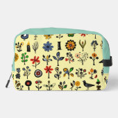 Blüten und Vögel Waschbeutel (Rückseite)