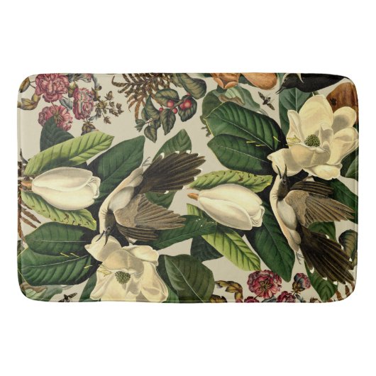 Blüten und Vögel XVI-ii Badematte (Vorderseite)
