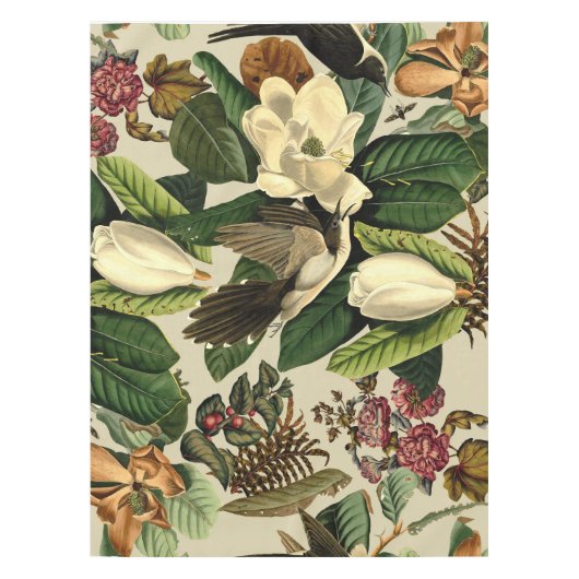 Blüten und Vögel XVI-ii Tischdecke (Vorderseite)