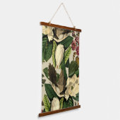 Blüten und Vögel XVI-ii Wandteppich Mit Holzrahmen (Gewinkelt)