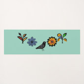 Blüten und Vögel Yogamatte (Rückseite (Horizontal))
