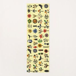 Blüten und Vögel Yogamatte