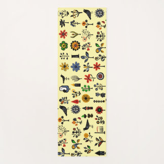 Blüten und Vögel Yogamatte