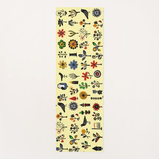 Blüten und Vögel Yogamatte (Vorderseite)
