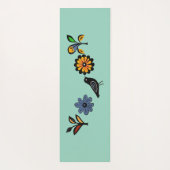 Blüten und Vögel Yogamatte (Rückseite)