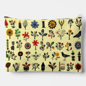 Blüten und Vögel Zubehörtasche (Rückseite)