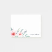 Blüten und Wasserfarben Post-it Klebezettel (Vorderseite)