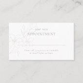 Blüten und Weiß | Modern Boho Minimal Floral Terminkarte (Vorderseite)