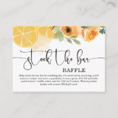 Blüten und Zitronen lagern das Brautparty des Bar Begleitkarte (Vorderseite)