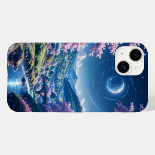 Blüten unter einem Sternenhimmel Case-Mate iPhone Hülle (Rückseite (Horizontal))