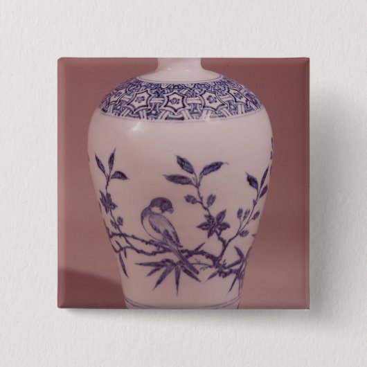 Blüten-Vase, Ming-Dynastie Button (Vorderseite)