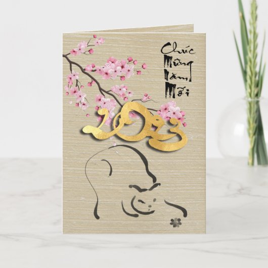 Blüten Vietnamesisch Neujahr der Katze VGC Karte (Vorderseite)
