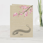 Blüten Vietnamesisch Neujahr der Schlange VGC Karte (Rückseite)