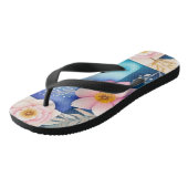 Blüten & Vögel Badesandalen (Schrägansicht)