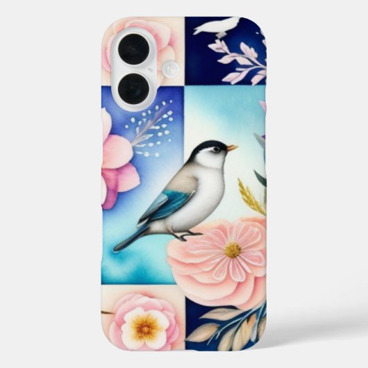Blüten & Vögel Case-Mate iPhone Hülle (Rückseite)