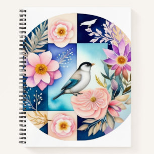 Blüten & Vögel Notizblock