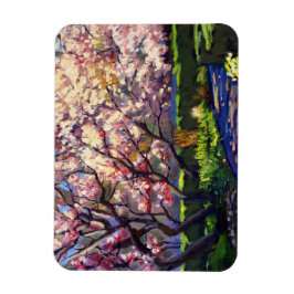 Blüten von weißen, lebhaften Purpuren und Reds Magnet