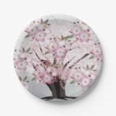 Blüten White Origami Artwork WEDDING BIRTHDAY Pappteller (Vorderseite)