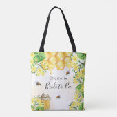 Blüten zu Hummeln Honig gelbe Blüten Tasche (Rückseite)