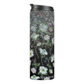 *~* Blütenanemone Silver Glitzer Girly Thermosbecher (Nach rechts gedreht)