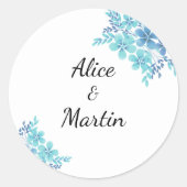 Blütenaufkleber Runder Aufkleber (Vorderseite)