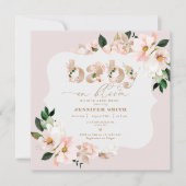 Blütenbaby Blütendusche Rosa Baby Einladung (Vorderseite)