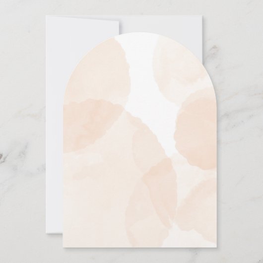 Blütenbaby, botanisch-orangefarbene Babydusche Einladung (Rückseite)