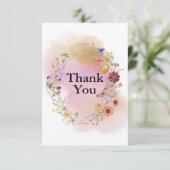 Blütenbaby der Wildblume Dankeskarte (Stehend Vorderseite)