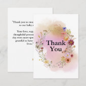 Blütenbaby der Wildblume Dankeskarte (Vorne/Hinten)