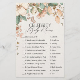 Blütenbaby Dusche Berühmtheit Babyname