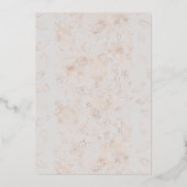 Blütenbaby-Dusche Folieneinladung (Rückseite)