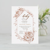 Blütenbaby-Dusche Folieneinladung (Stehend vorne)