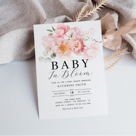 Blütenbaby Einladung