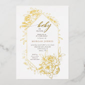 Blütenbaby Folieneinladung (Vorderseite)