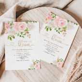 Blütenbaby in blühender Babydusche Einladung