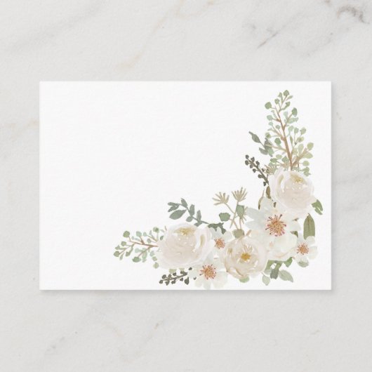 Blütenbaby in Elfenbeinblütendusche Begleitkarte (Rückseite)