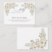 Blütenbaby in Elfenbeinblütendusche Begleitkarte (Vorne/Hinten)