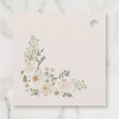 Blütenbaby in Elfenbeinblütendusche Geschenkanhänger (Rückseite)