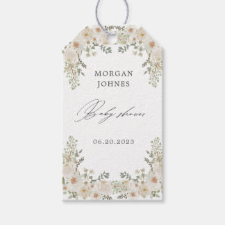 Blütenbaby in Elfenbeinblütendusche Geschenkanhänger